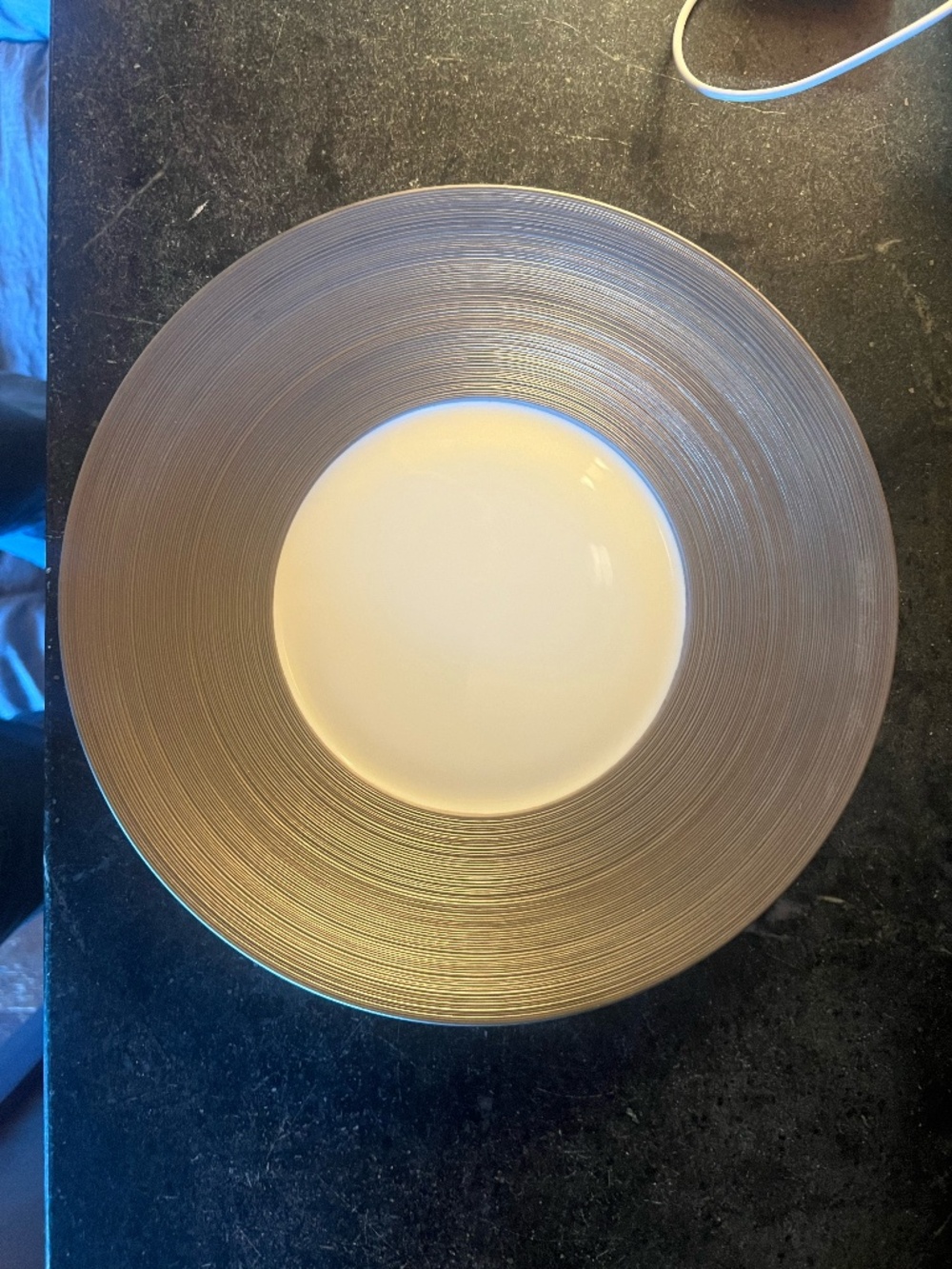 Jean Louis Coquet - Platinum/white dinner plate  BRAND NEW
